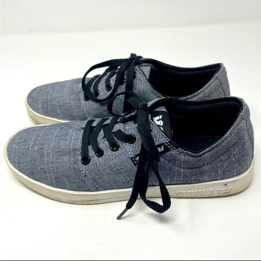 Supra Shoes Cloth Sneakers Lace Up Blue 8.5